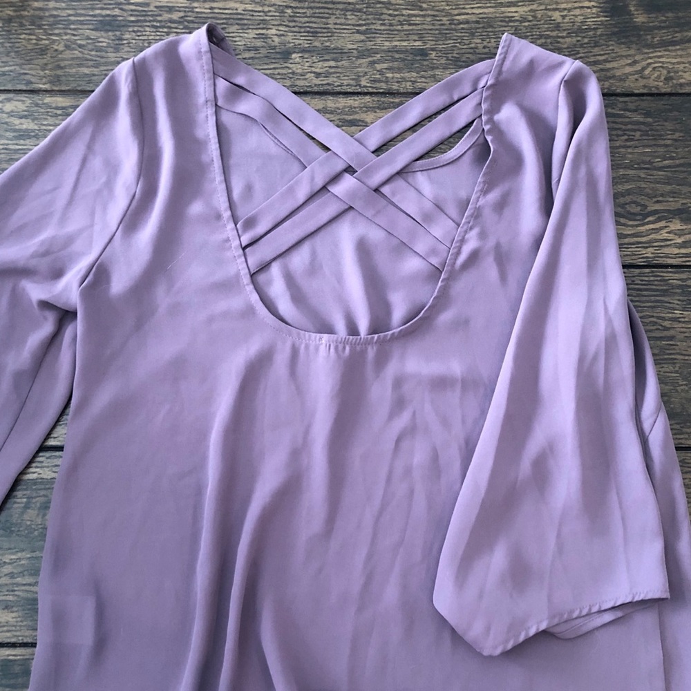 Purple chiffon blouse size small
